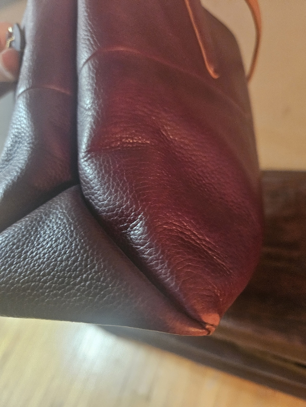 Coach Borough Pebbled Leather in Oxblood Burgundy - Picture 10 of 15